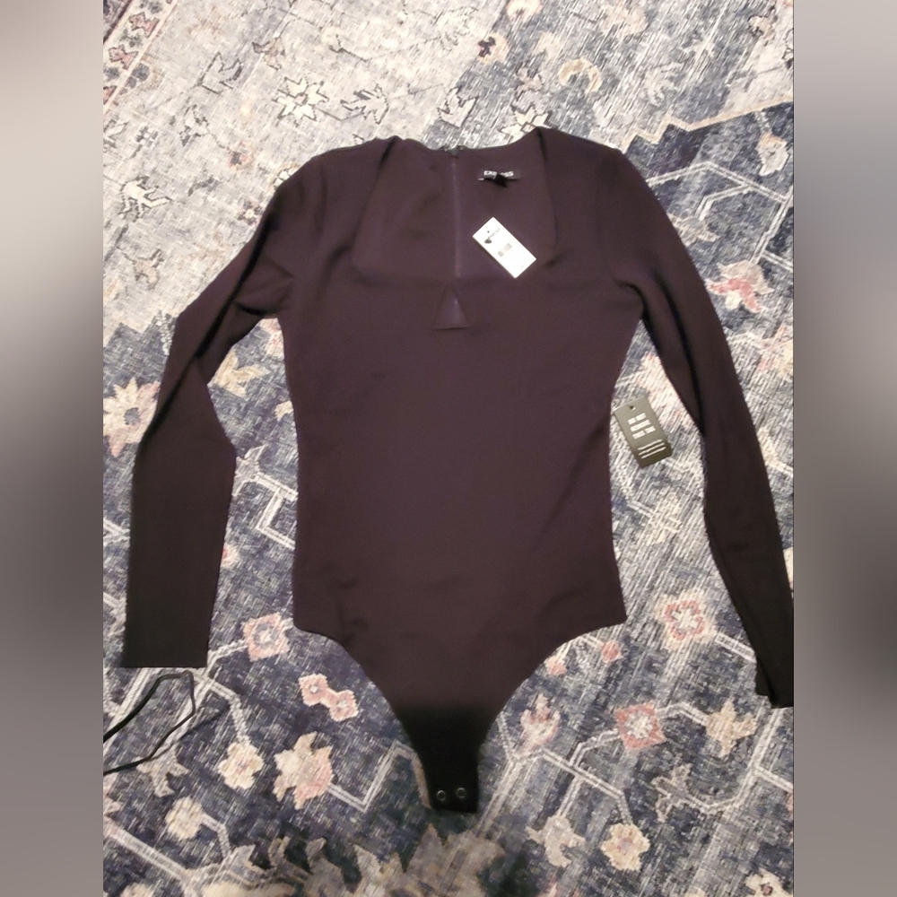 Express Black Long Sleeve Bodysuit